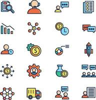 Business Team Icon Set Collection vector