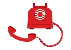 Old Vintage Telephone Cartoon illustration vector