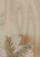 Vertical background with dried plants and empty space for text. Bottom border with copy space. Realistic pampas grass. 3D rendering. photo