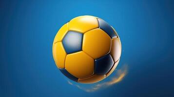 Soccer Ball Banner Template, Football Tournament Competition Background. Generative AI photo