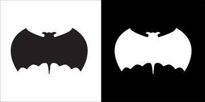 bat icon, Black and white color, on transparent background vector