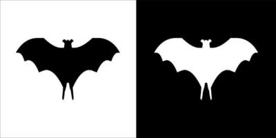 bat icon, Black and white color, on transparent background vector