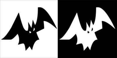 bat icon, Black and white color, on transparent background vector