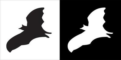 bat icon graphic vector illustration, Black and white color, with transparent background