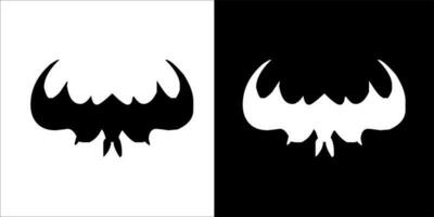 bat icon graphic vector illustration, Black and white color, with transparent background