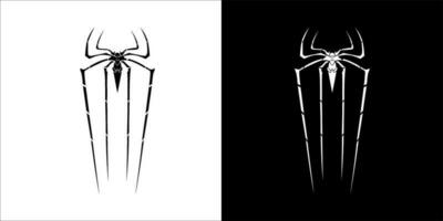 illustration, vector graphic of spider icon, in black and white, with transparent background