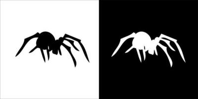 illustration, vector graphic of spider icon, in black and white, with transparent background