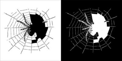 ilustración, vector gráfico de araña icono, en negro y blanco, con transparente antecedentes