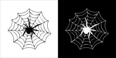 illustration, vector graphic of spider icon, in black and white, with transparent background