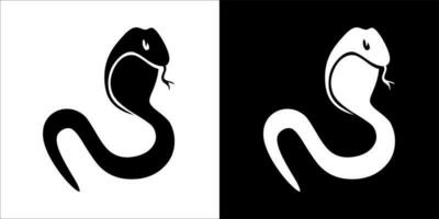 ilustración, vector gráfico de serpiente icono, negro y blanco color en transparente antecedentes