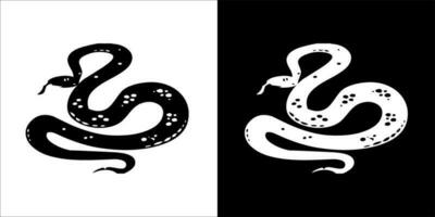 ilustración, vector gráfico de serpiente icono, negro y blanco color en transparente antecedentes