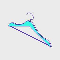 Coat hanger isometric vector illustration