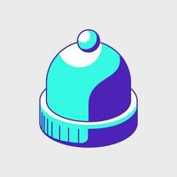 Knit Beanie isometric vector illustration