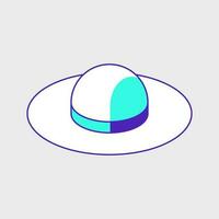 Sun hat isometric vector illustration