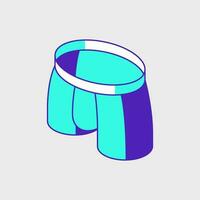 Boxer shorts isometric vector illustration