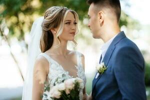 the first meeting of the bride and groom photo