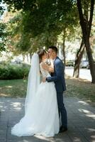 the first meeting of the bride and groom photo