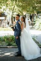 the first meeting of the bride and groom photo