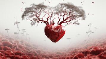 World Heart Day Background. Created photo