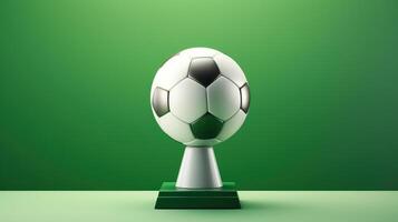 Soccer Ball Banner Template, Football Tournament Competition Background. Generative AI photo