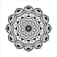 resumen negro blanco mandala antecedentes modelo diseño con islámico Arte mandala vector