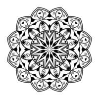 resumen negro blanco mandala antecedentes modelo diseño con islámico Arte mandala vector