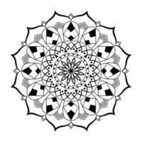 resumen negro blanco mandala antecedentes modelo diseño con islámico Arte mandala vector