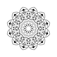 Abstract black white mandala background pattern design with Islamic art mandala vector