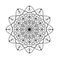 resumen negro blanco mandala antecedentes modelo diseño con islámico Arte mandala vector