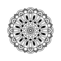 Abstract black white mandala background pattern design with Islamic art mandala vector