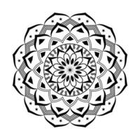 Abstract black white mandala background pattern design with Islamic art mandala vector