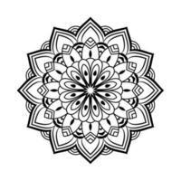 Abstract black white mandala background pattern design with Islamic art mandala vector