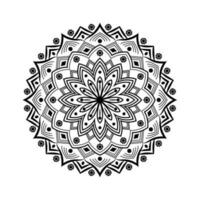 Abstract black white mandala background pattern design with Islamic art mandala vector