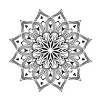 Abstract black white mandala background pattern design with Islamic art mandala vector
