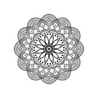 Abstract black white mandala background pattern design with Islamic art mandala vector