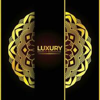 Luxury ornamental mandala design with golden arabesque pattern vector