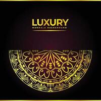 Luxury ornamental mandala design with golden arabesque pattern vector