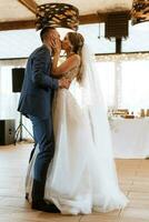 the first wedding dance of the bride and groom photo