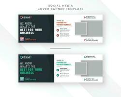 Modern business advertisement social media cover web banner ad minimal design vector