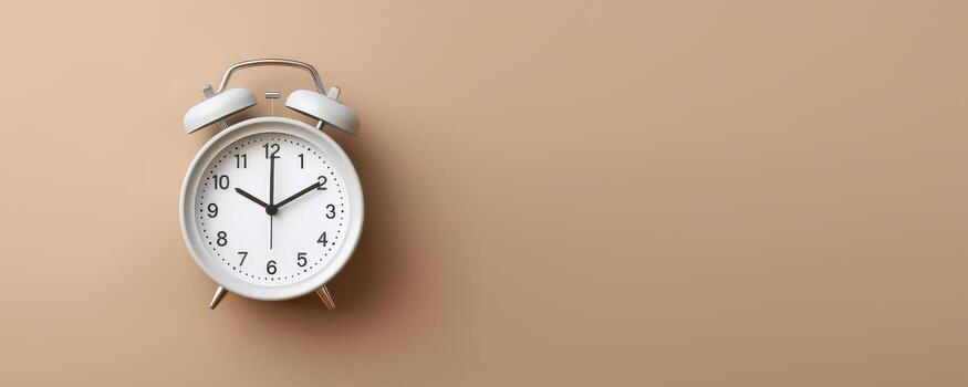 Realistic Clock for Time Management and Self Organization Concept. photo