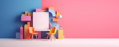 We Are Hiring Concept with Empty Office Chair, Job Vacancy, Searching for a New Job Opportunity. photo