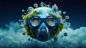 World Ozone Day Background, International Day for the Preservation Concept. photo