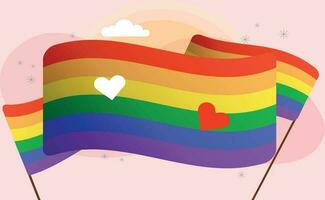 Lgbt flag colour community gay and lesbian vector