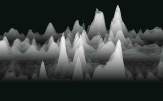 el resumen vector imagen repoblación forestal en el primer plano y diferente niveles de el montañas en el antecedentes. montaña paisaje. bosque en el montañas. intacto naturaleza. majestuoso montañas.