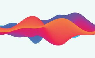 Vector abstract background with a colored dynamic waves, line and particles. Illustration suitable for design