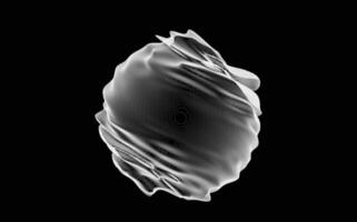 Abstract Digital Circles of Particles with Noise. Futuristic Circular Sound Wave. Big Data Visualization. 3D Virtual Space VR Cyberspace. Crypto Currency Concept. vector