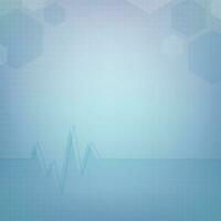 Heart wave technology background Shows the rhythm of the heart that is pumping. dark blue background with a grid vector