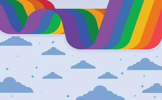Colorful Rainbow Pride Month Vector Background. Human Rights Diversity Concept. LGBT Individuality Art Event Banner Design. Vector Illustration.