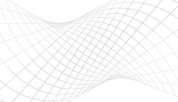 Curved perspective grid. Curved black lines on a white background. vector