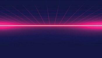 Neon square lines background with light and shining effect, gradient colors. Vector realistic cartoon, digital space and cyberspace virtual reality prints or wallpaper with glowing